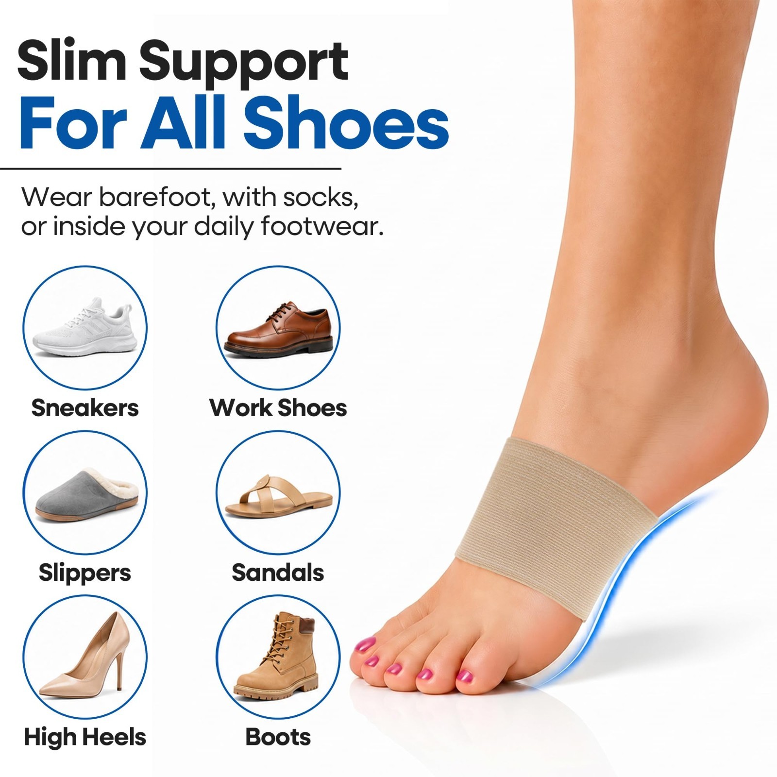 Plantar Fasciitis Arch Supports – Compression Sleeves & Foot Braces for Heel Pai