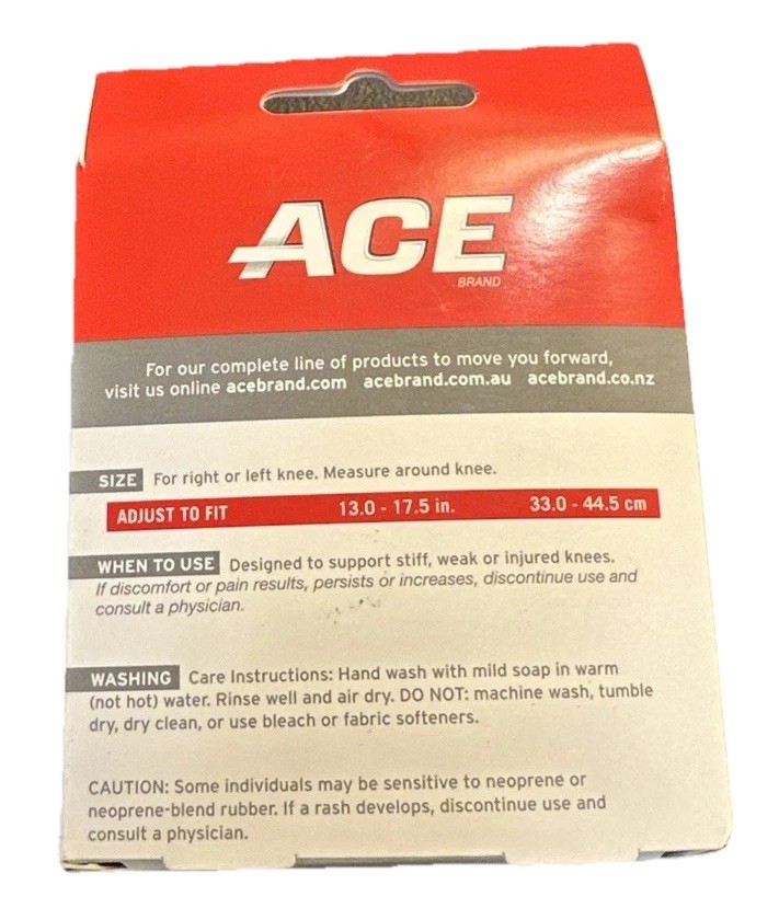 Ace 3M Compression Basics Adjustable Knee Support Neoprene Sleeve 107020 NEW