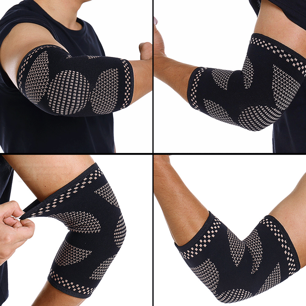Copper Tennis Elbow Brace Support Compression Sleeve Arthritis Arm Joint Pain
