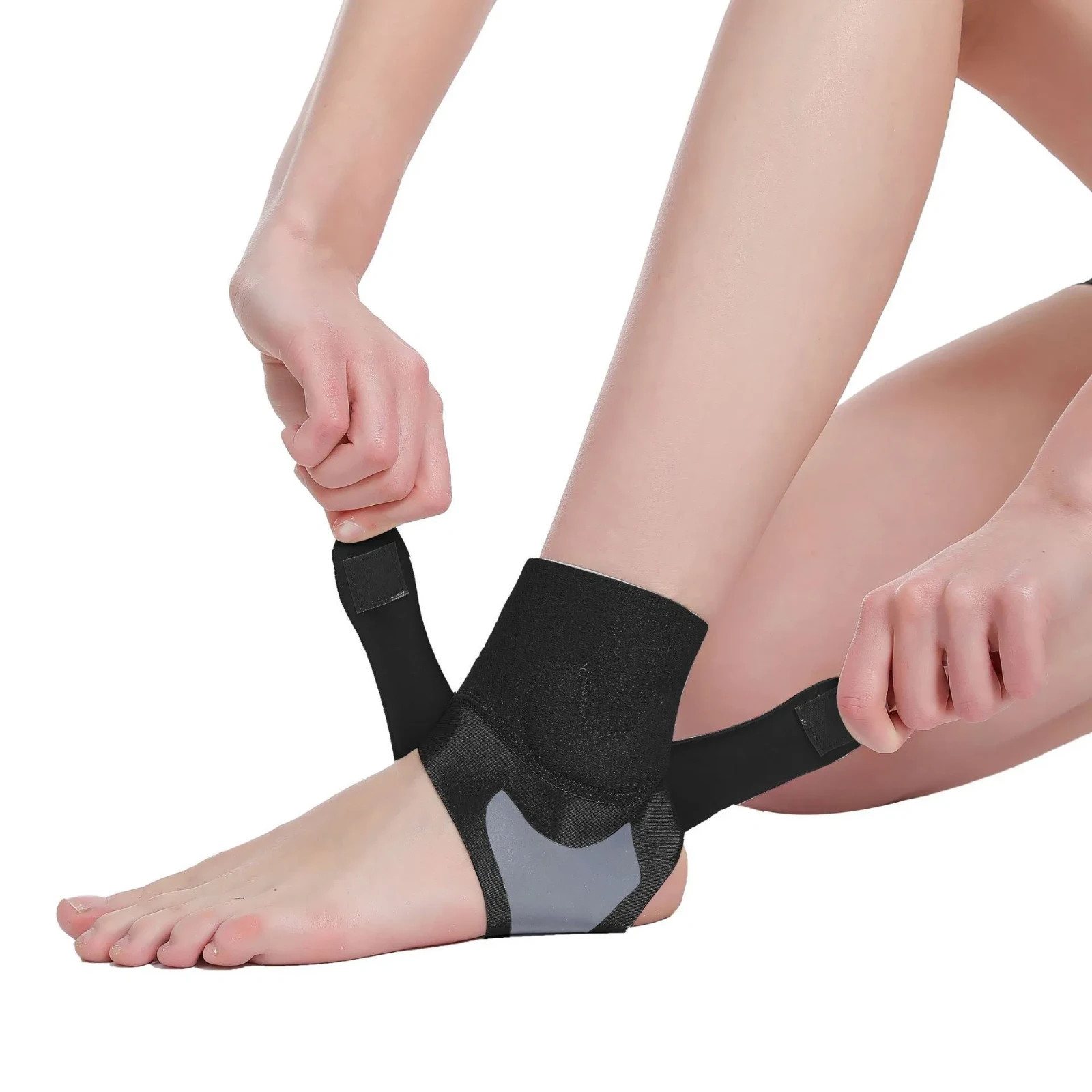 1pc Universal Adjustable Ankle Brace – Ultra-Breathable & Silicone-Enhanced Supp