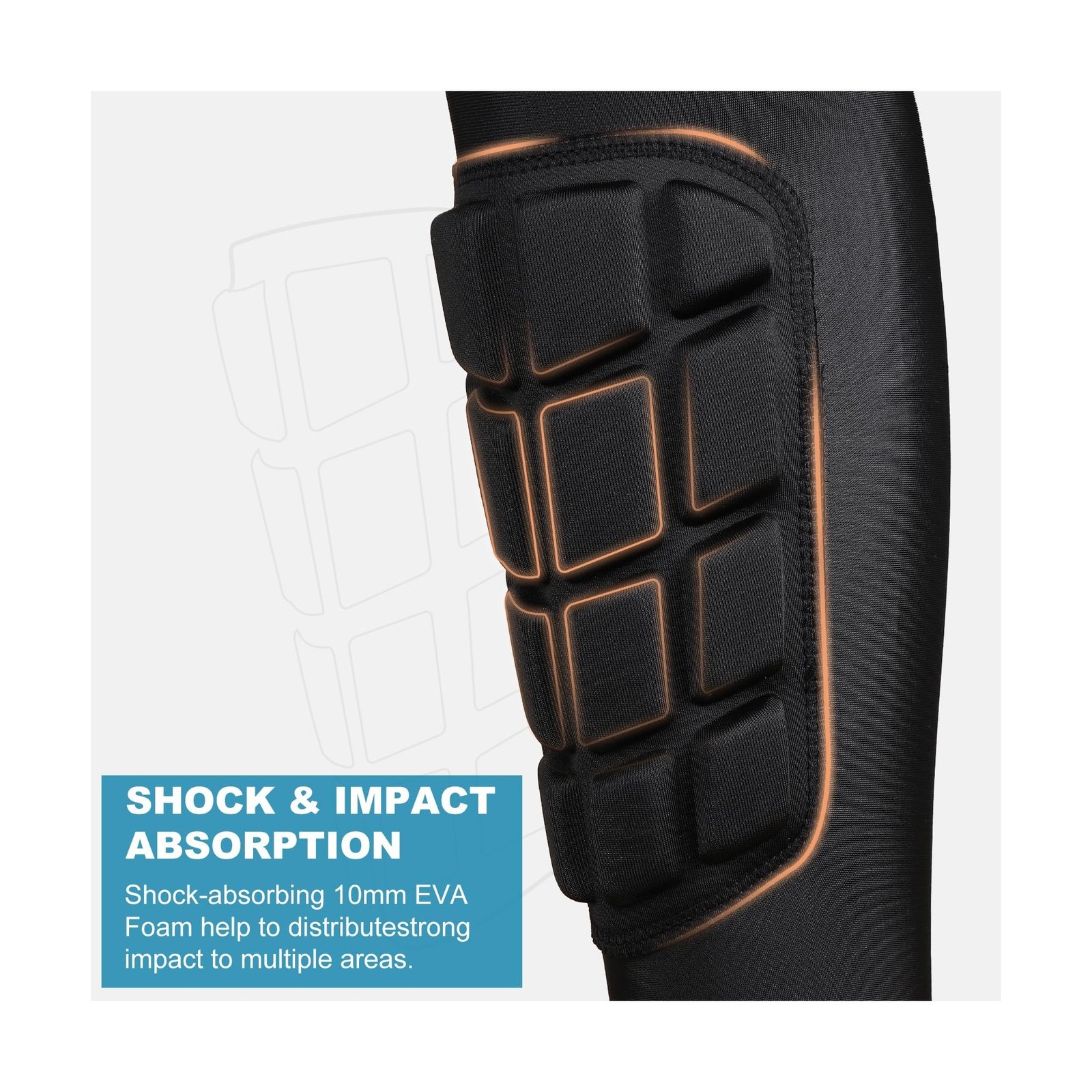 Knee Pad Protective Calf Shin Guards for Adult Youth Leg Compre… FAST USA SHIP