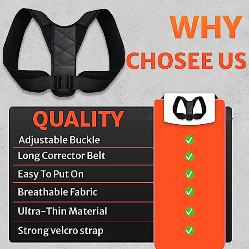 Adjustable Posture Corrector Brace – Back Support, Pain Relief, Comfort Fit