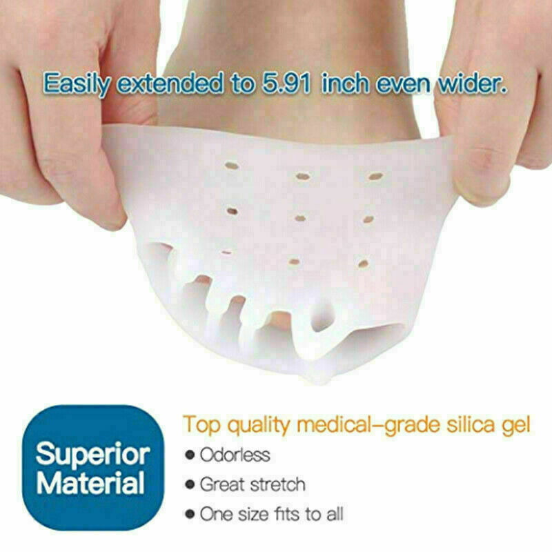 2PCS Silicone Bunion Toe Corrector Orthotics Straightener Separator Pain Foot