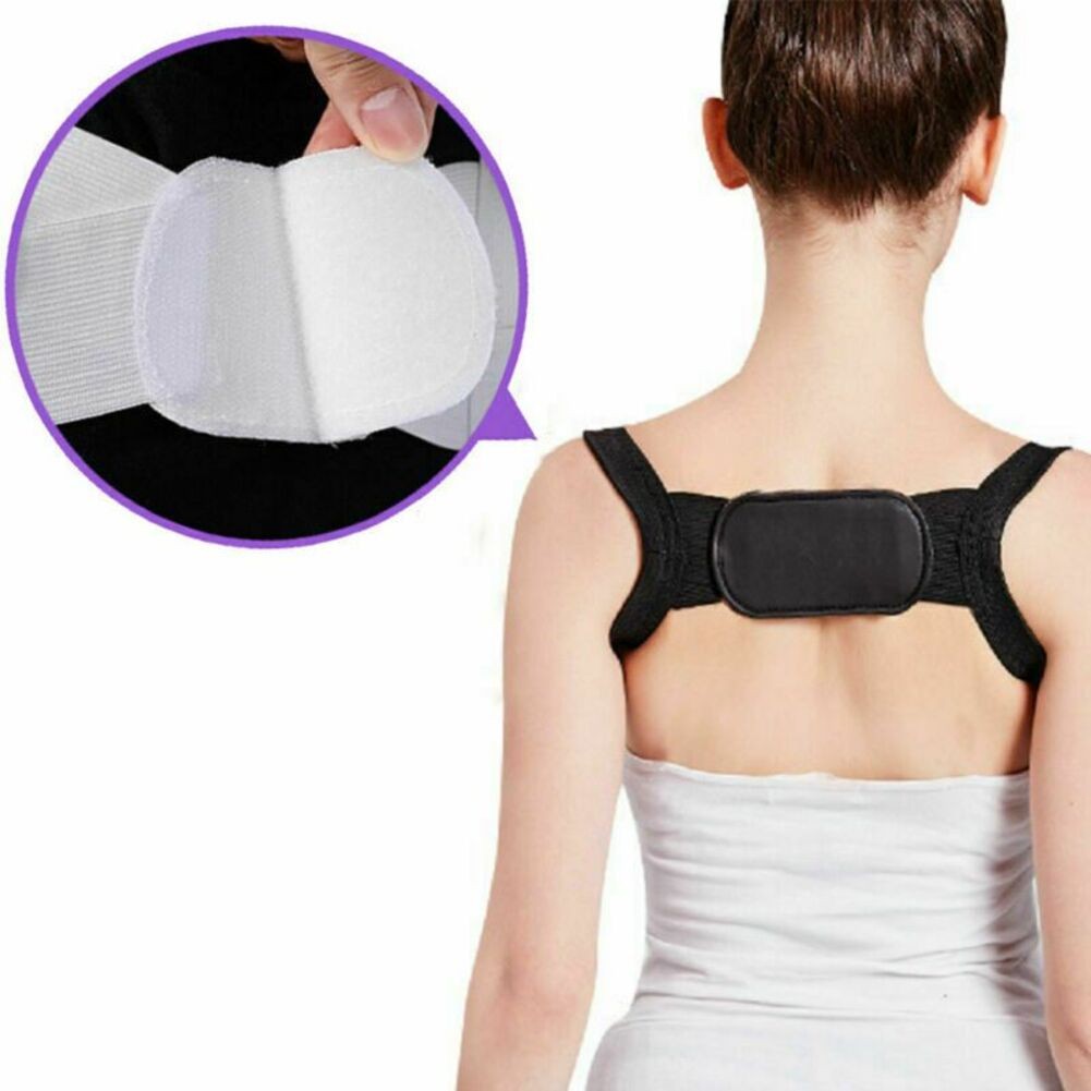 Back Support Correction Belt, Breathable 1PC for Home Travel (Black)