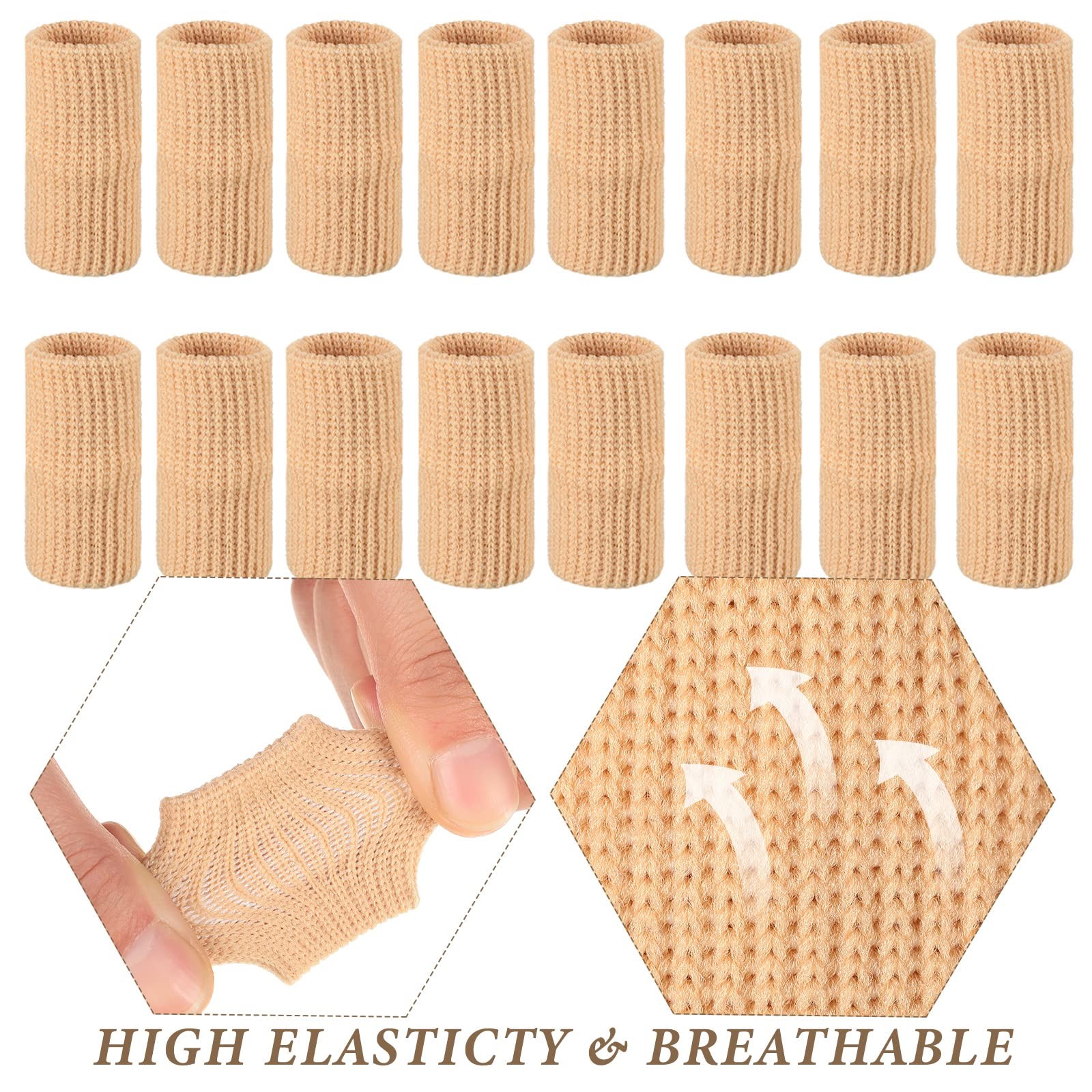 30 Pcs Thumb Compression Sleeves Elastic Breathable Finger Splint Brace Support