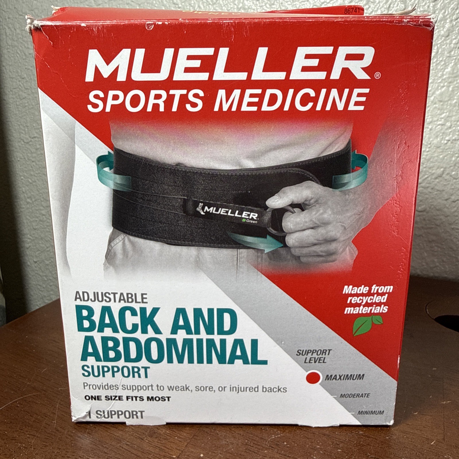 Mueller Sports Medicine 4-in-1 Adjustable Back & Abdominal Brace Sizes 32”-51”