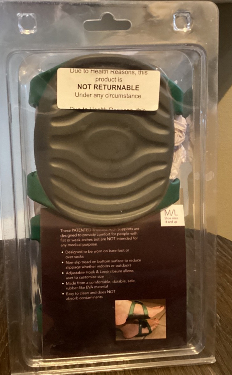 Jobri Betterhealth PUX Shoeless Arch Support M/L (sizes 8 & up) BH7000ML NIP!