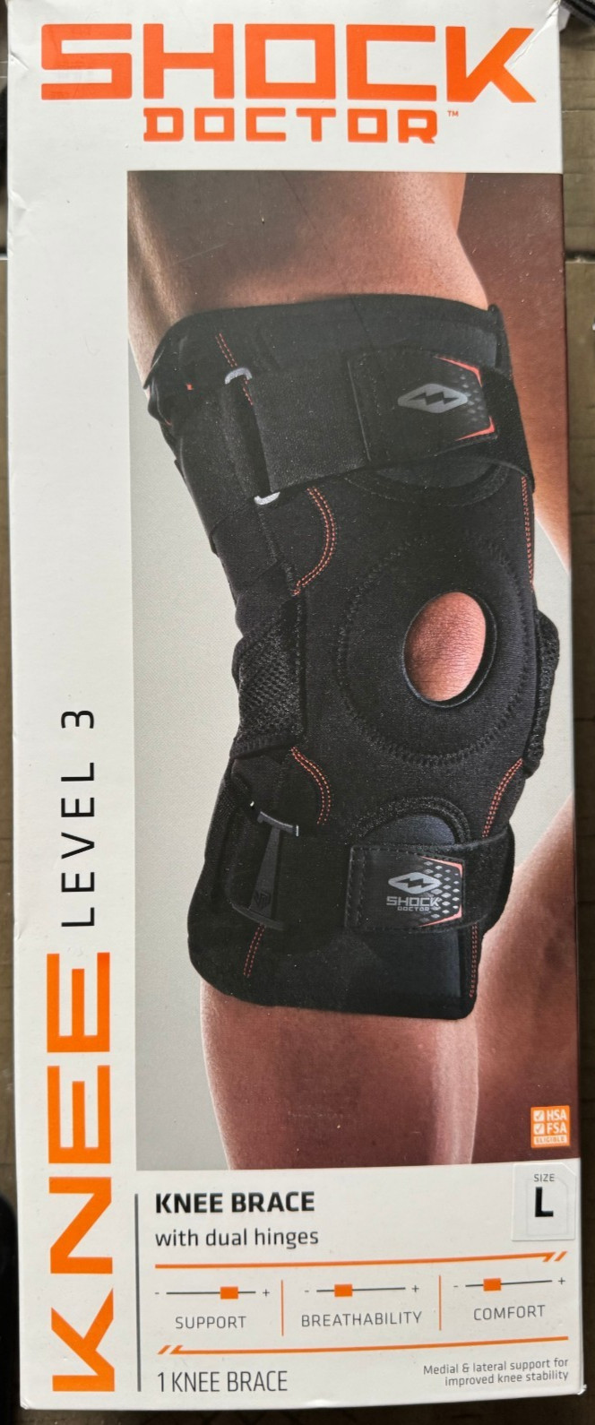 Shock Doctor Level 3 Hinged Knee Brace – Large