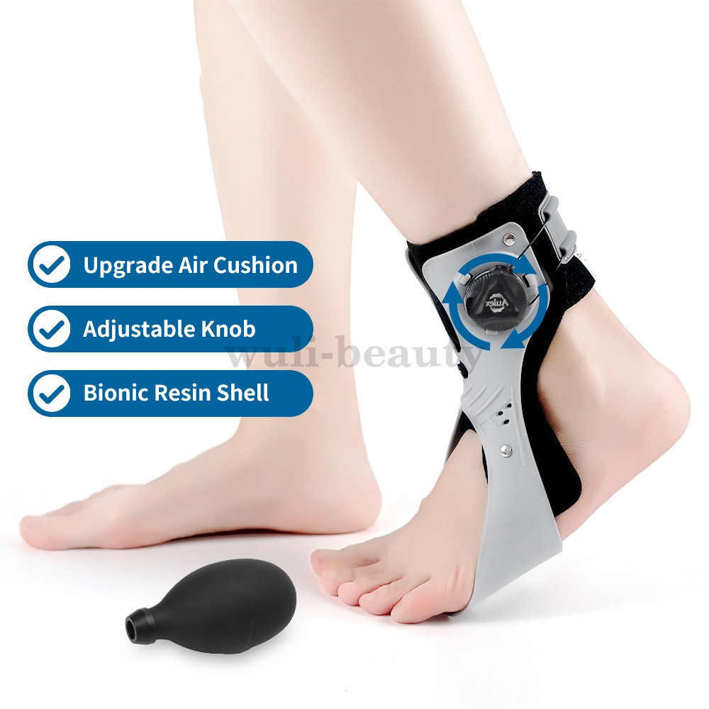 Adjustable AFO Foot Drop Brace with Dial Knob & Air Cushion Ankle Support