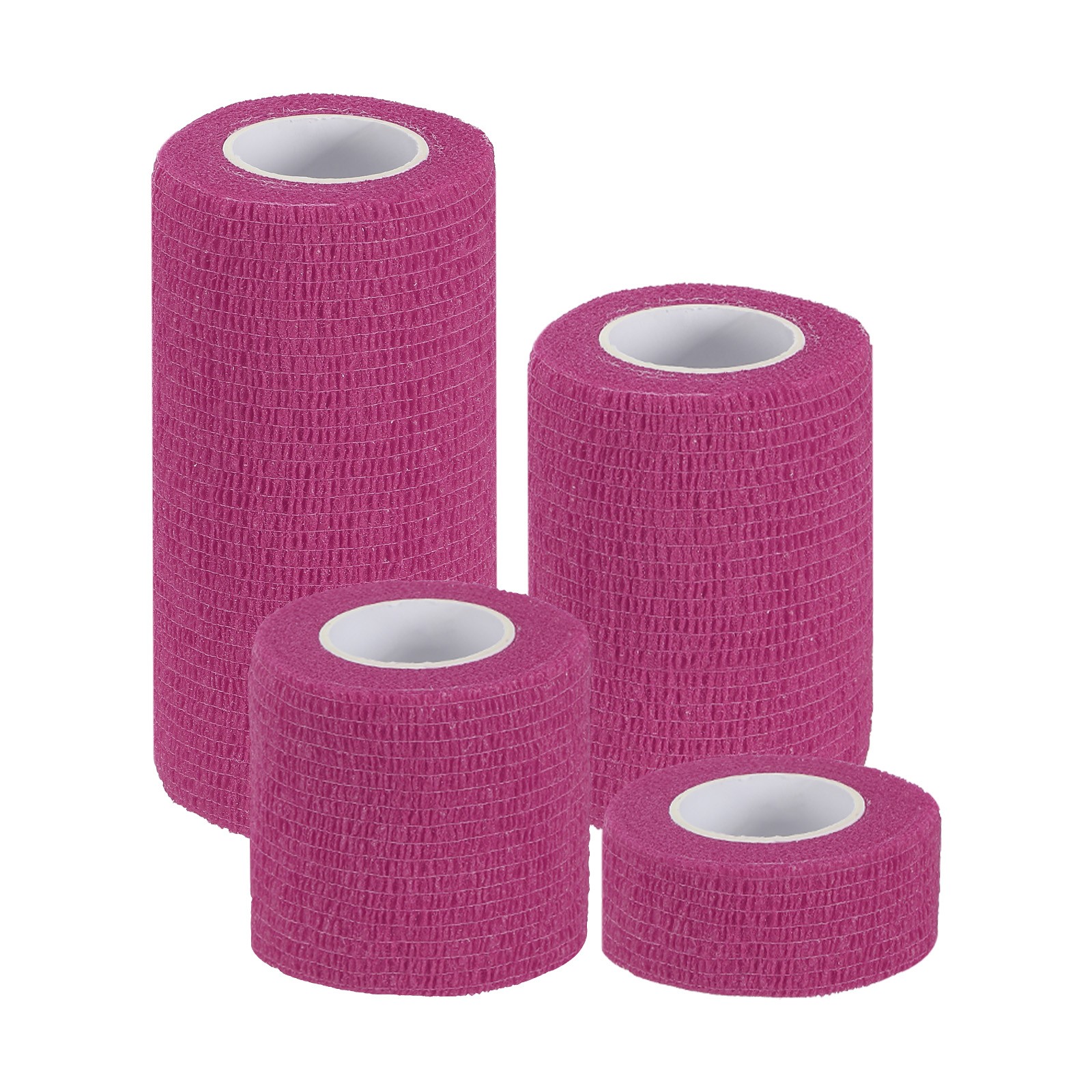1″/2″/3″/4″ 4 Pcs 5 Yard Self Adhesive Bandage Wrap Self Tape Pink