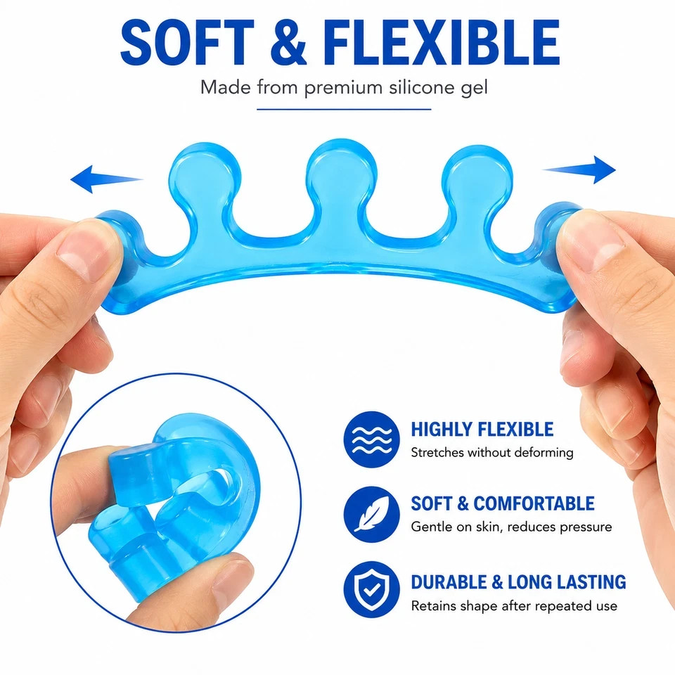 Toe Gel Separator Bunion Corrector Hammer Toe Straightener Silicone Spreader
