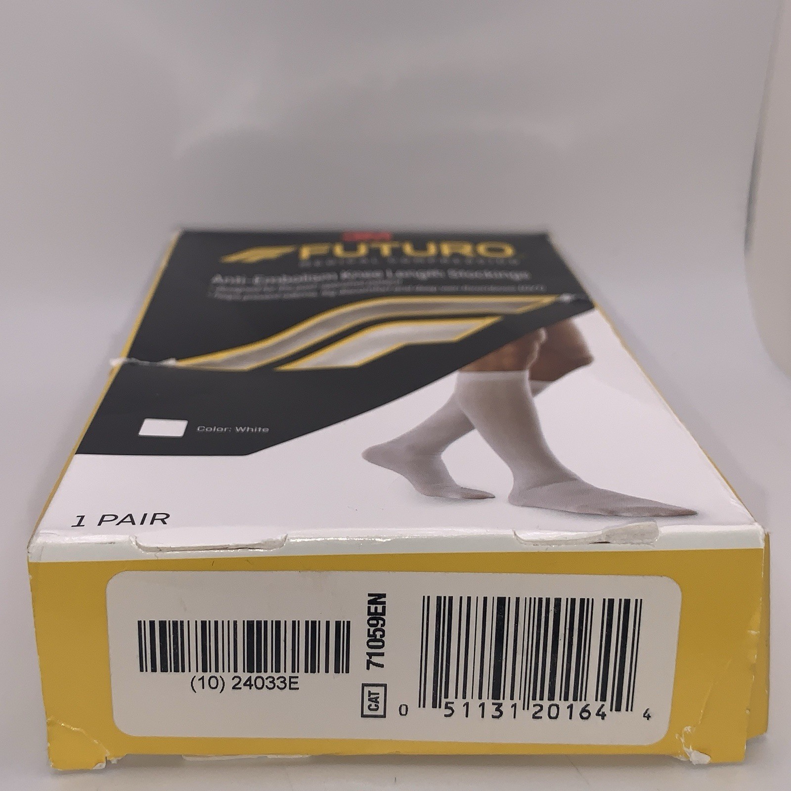 Futuro Anti-Embolism Knee Length Compression Stockings White XL *READ MORE*