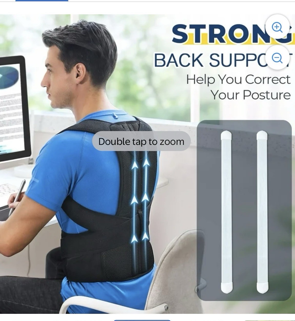 Adjustable Back Posture Corrector Mesh Elastic Brace Black for Adults Unisex