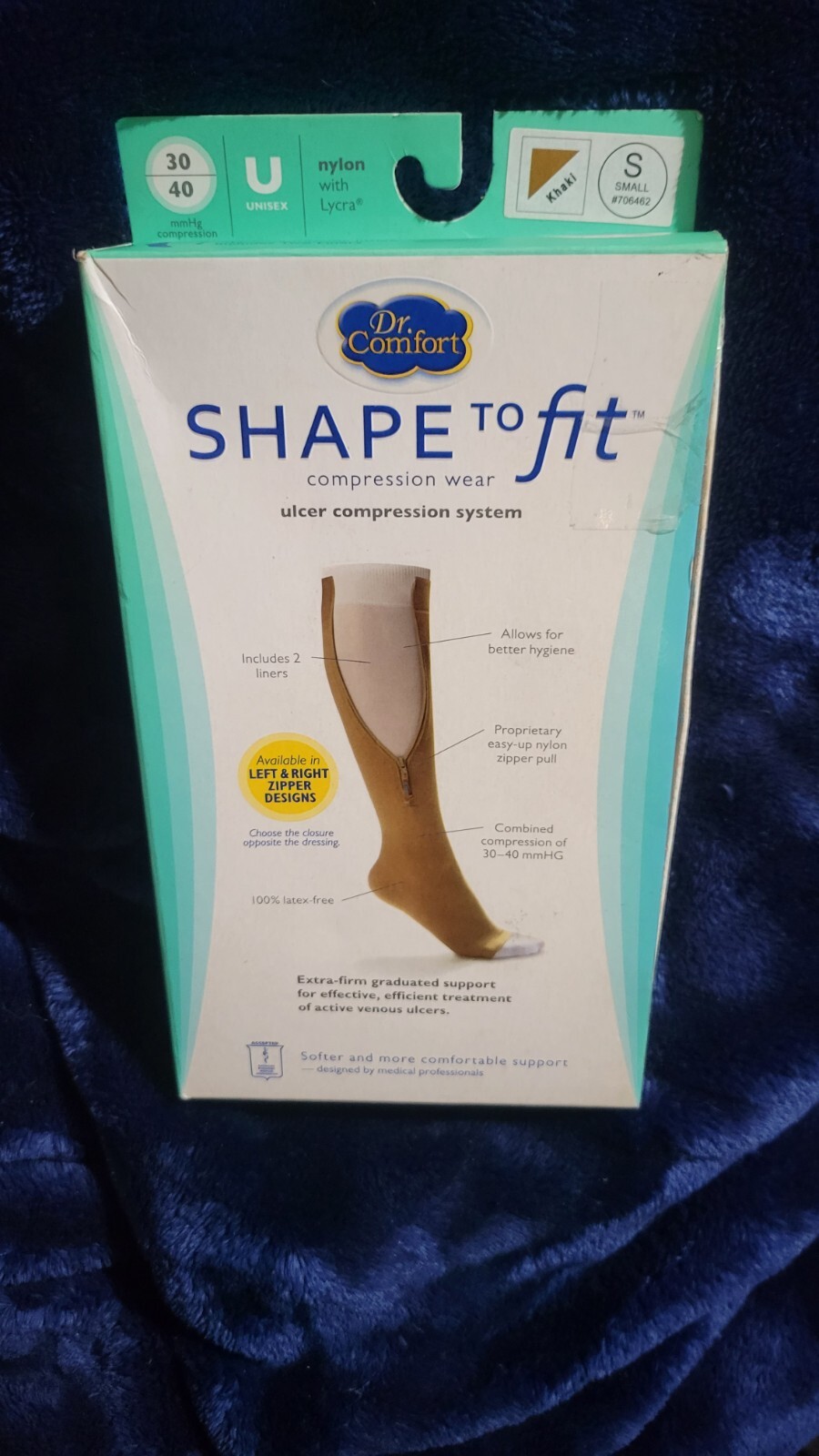 Shape to Fit Ulcer Compression system 30-40 mmHg Unisex – Size Small-Right Leg.