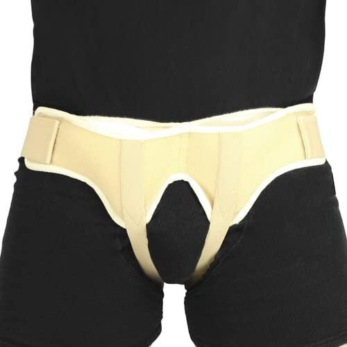 Double Inguinal Groin Hernia Support Belt Truss Brace for Men With Strap