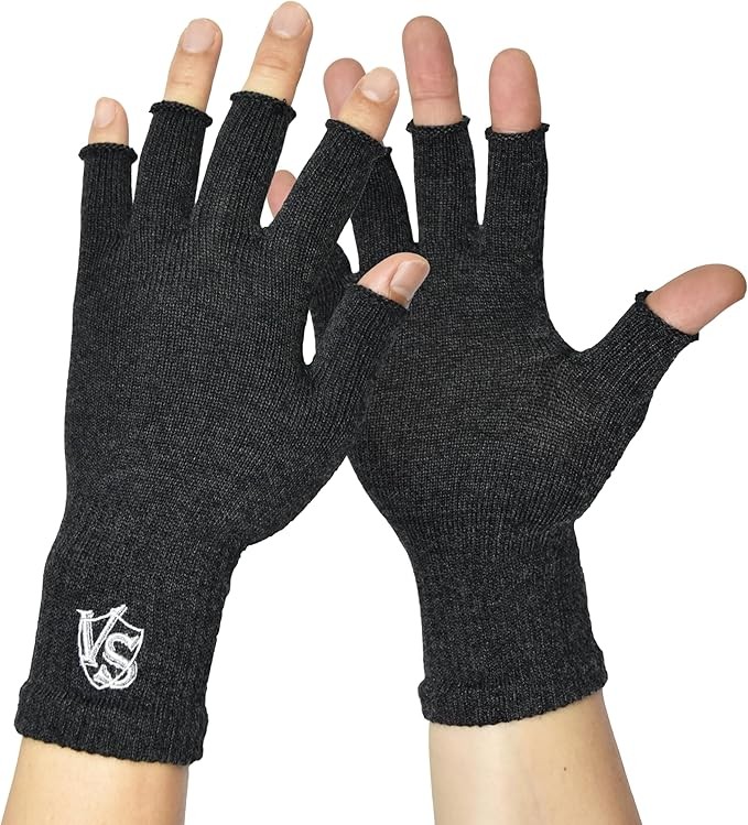 Vital Salveo Arthritis Half Finger Gloves Recovery Fingerless Gloves Stretchy…