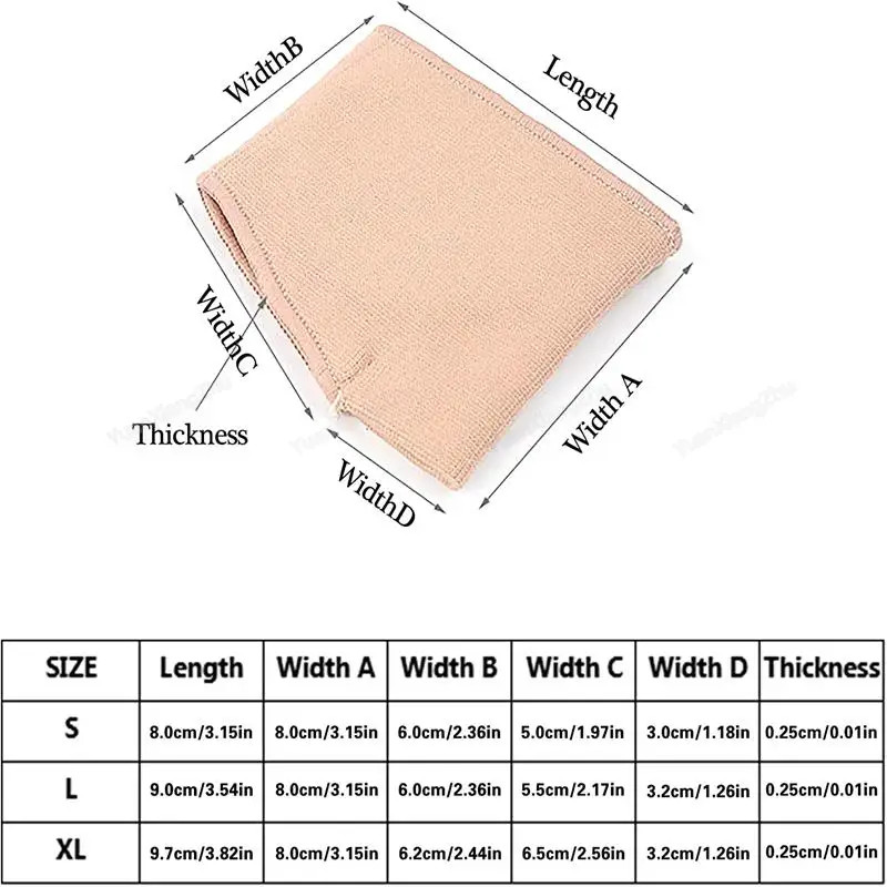 Silicone Shoe Pads Forefoot Cushion Orthopedic Insoles Men Women Thick Comfortab