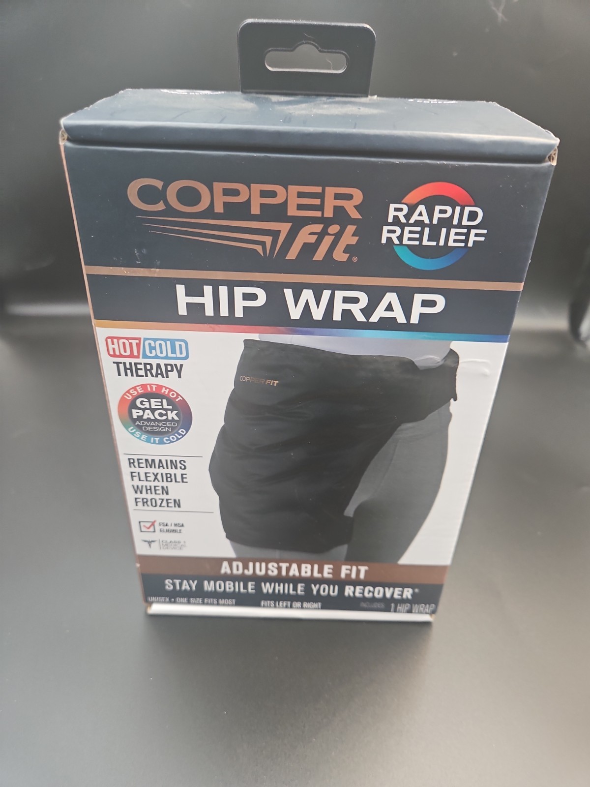 Copper Fit Rapid Relief Hip Wrap Hot Cold Therapy Adjustable Post Surgery ~ NEW