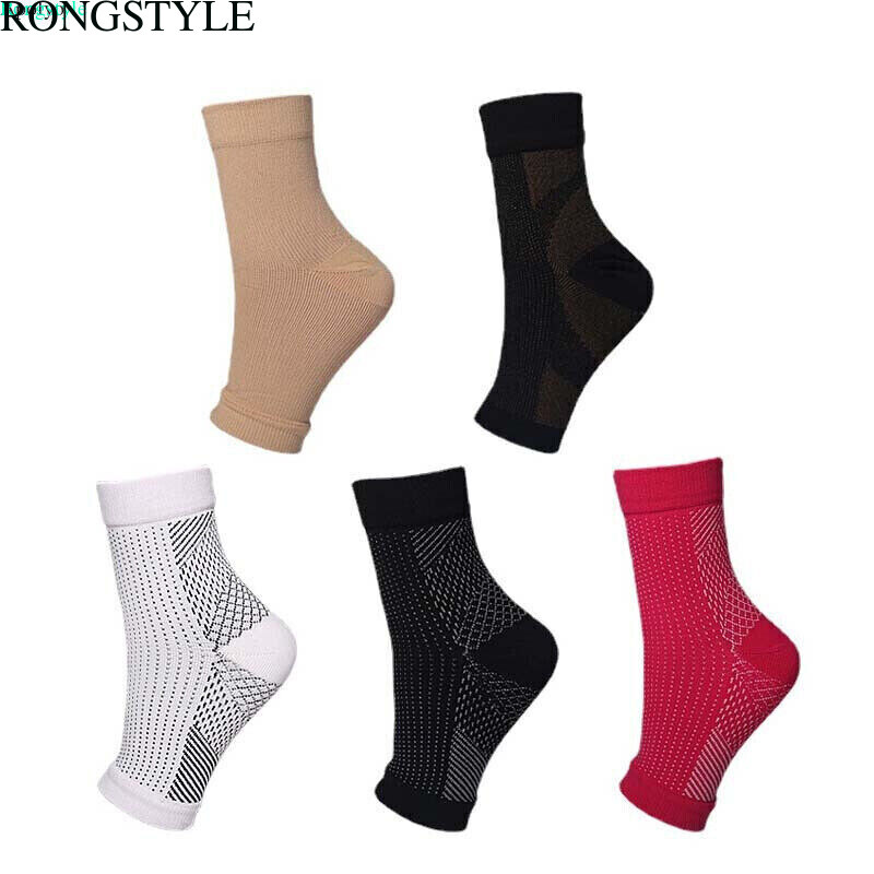 Copper Sleeve Compression Socks Plantar Fasciitis Foot Arch Ankle Support Brace
