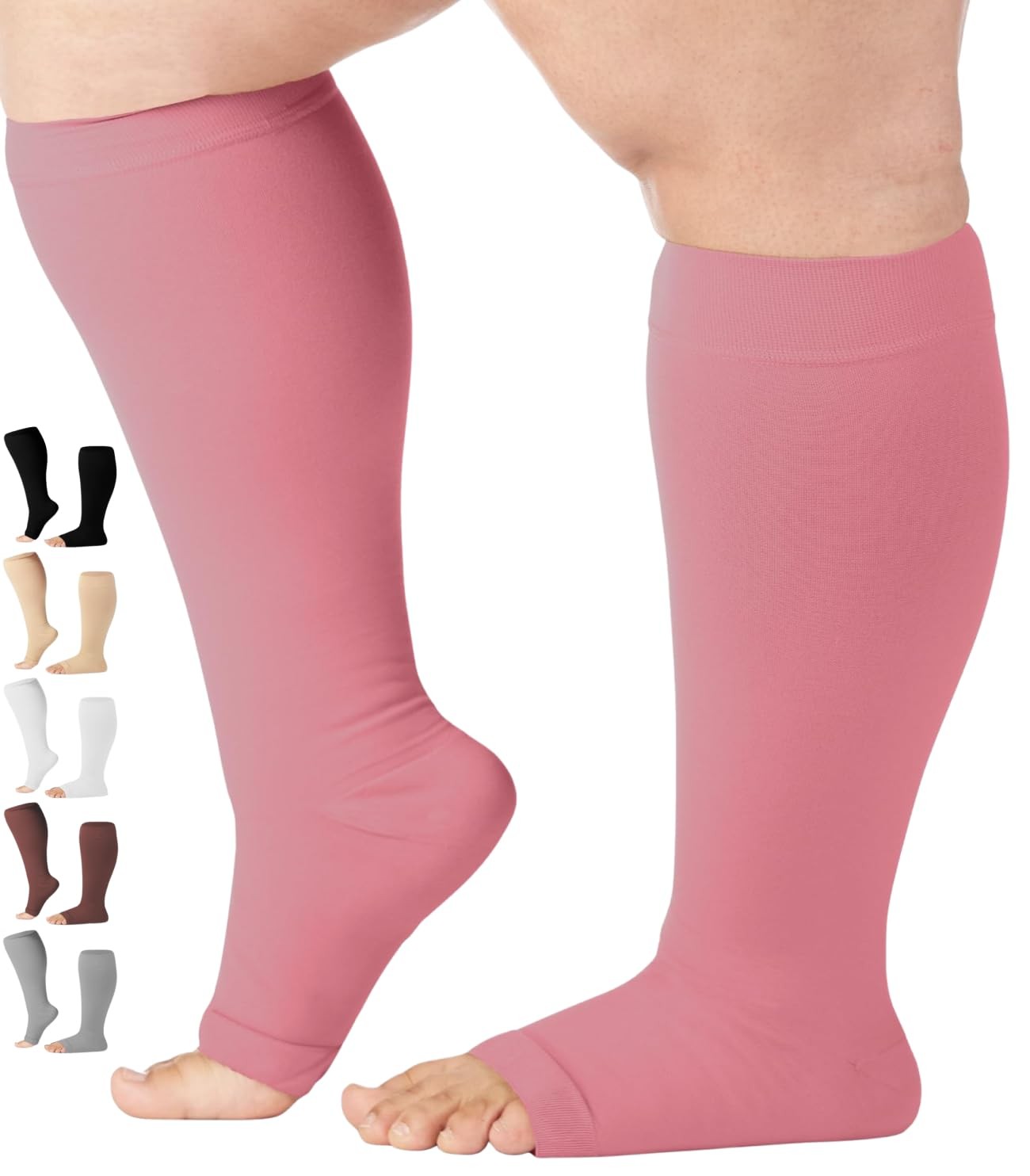 Mojo Toeless Compression Socks 20-30 mmHg Open Toe Support for Women Men