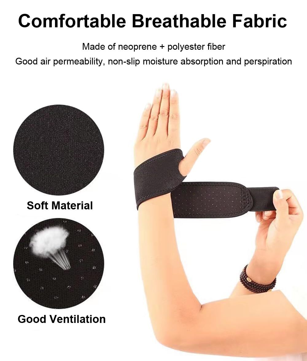 2 Pcs Wrist Support Brace Adjustable Wrist Strap for Fitness Weightlifting