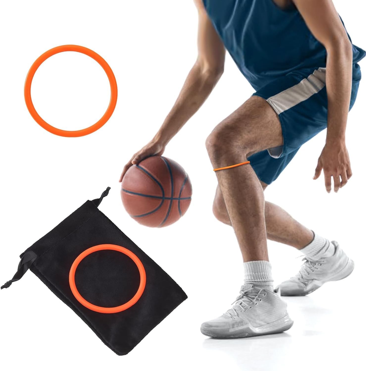 Ovnshery Patellar Tendon Support Strap, Patella Bands Knee One Size, Orange