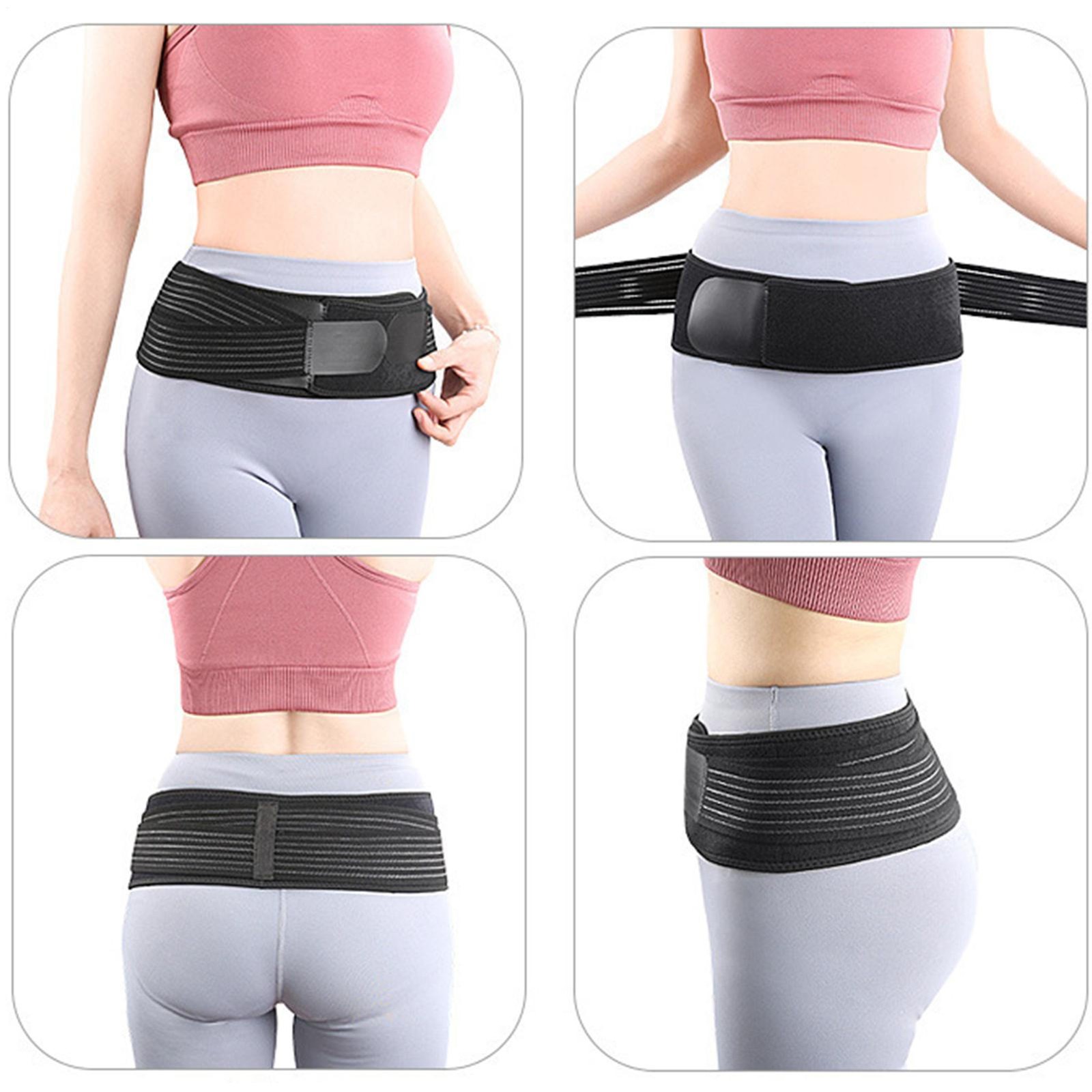 Sacroiliac Belt Elastic Hip Support Brace Adjustable Si Support Belt Women Men