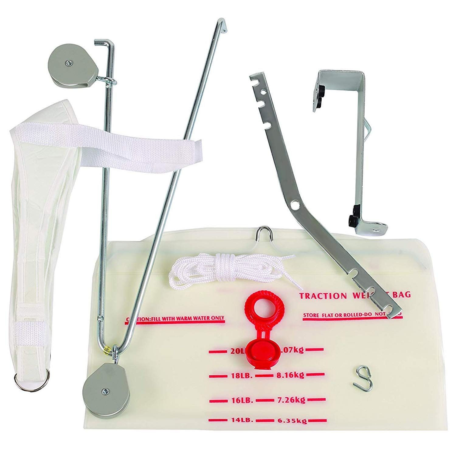 DMI Over the Door Posture Corrector and Cervical 1 Count (Pack of 1), White