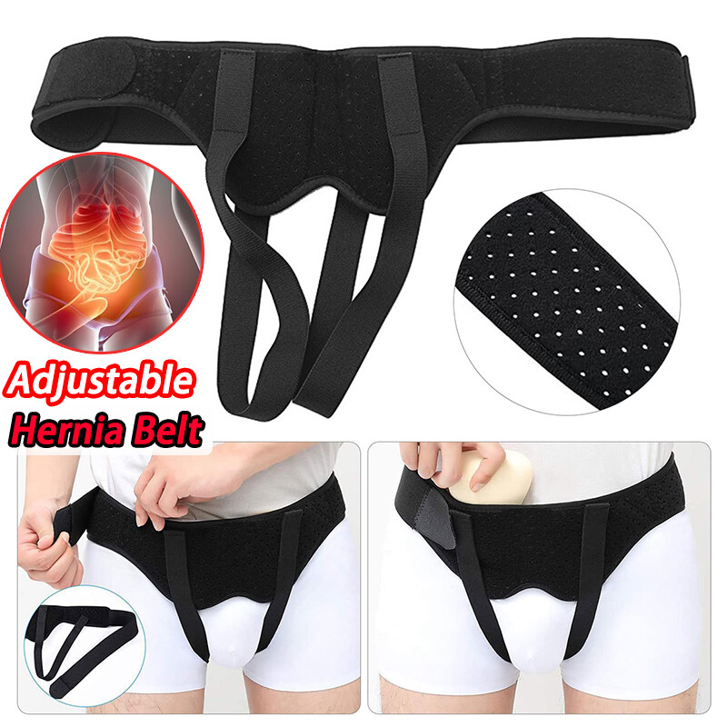 Hernia Support Double Inguinal Groin Hernia Belt Pain Relief Truss Brace Unisex