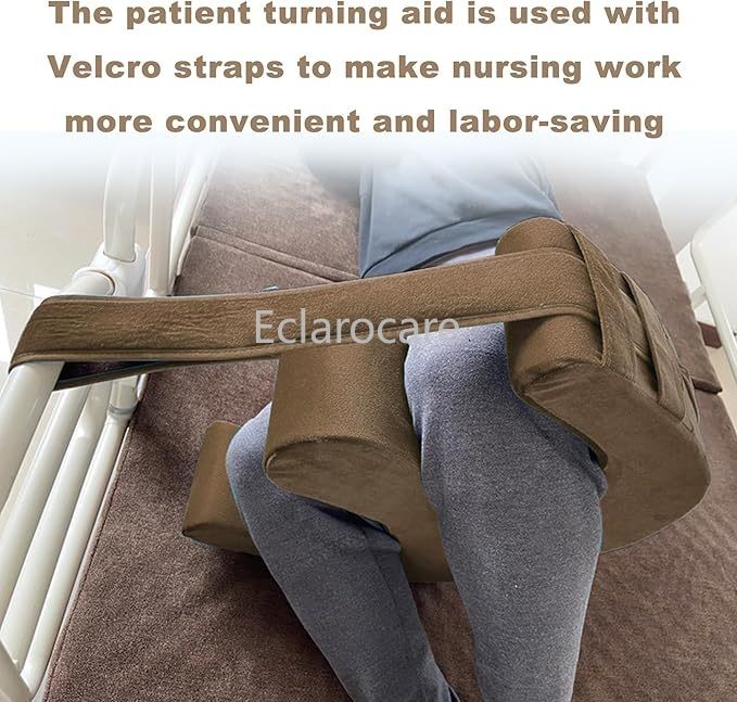 1x Bedridden Patient Turning Device with Fixing Strap Elderly Assistance Product