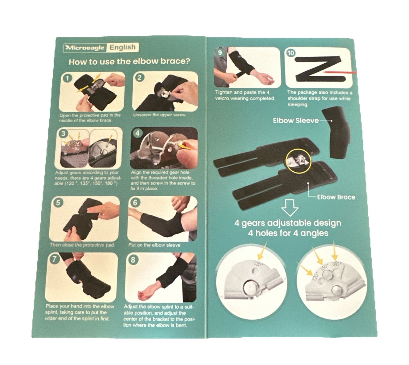 Elbow Brace for Cubital Tunnel Ulnar Nerve Pain Adjustable Splint Men & Women