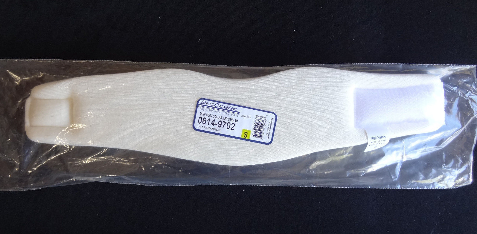 Density Foam Serpentine Cervical Collar by Bird & Cronin Sz. S ~ 0814-9702