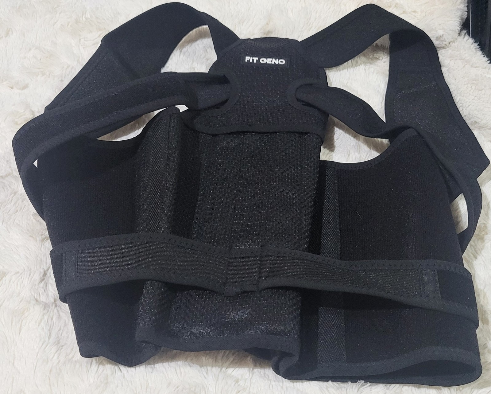NWOT FIT GENO BACK BRACE POSTURE CORRECTOR for WOMEN & MEN, Black📌