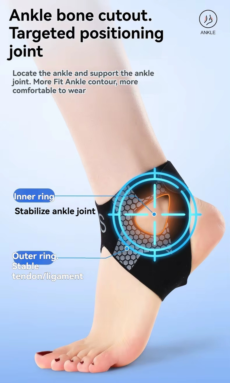 Adjustable Ankle Brace 1PC Compression Strap Pain Relief for Basketball Gym