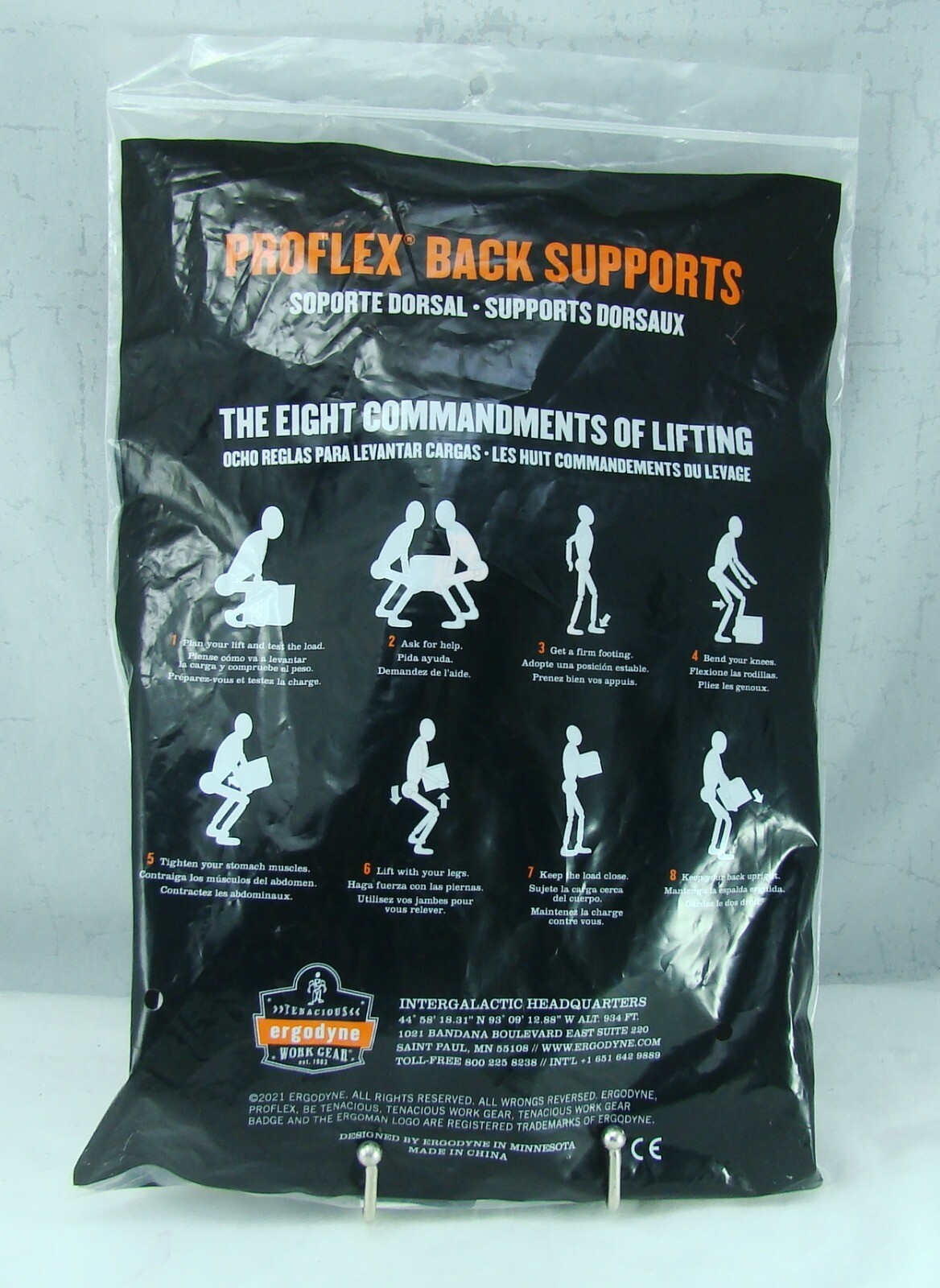 Ergodyne ProFlex Econo Elastic Back Support Brace w Adjustable Suspenders Sm NEW