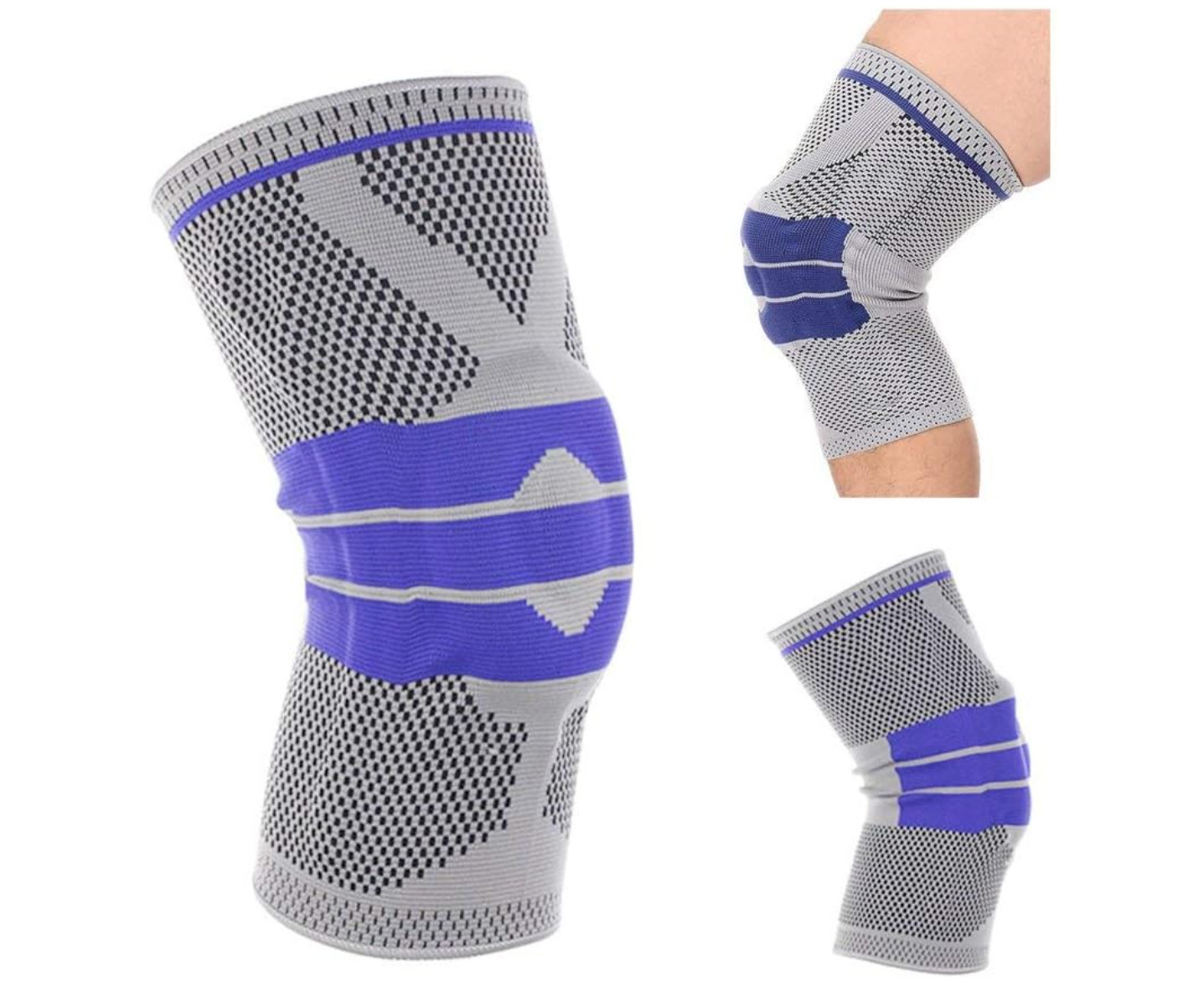 Knee Brace Compression Sleeve – Best Knee Pads Braces for Men Women Medical – M