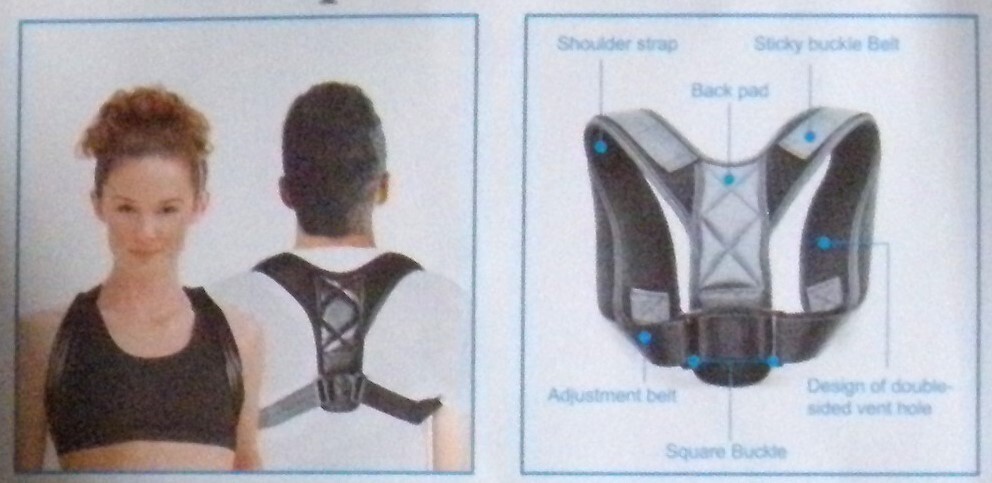 Posture Correction Belt – Unisex – Adjustable – Black – Size Medium – New