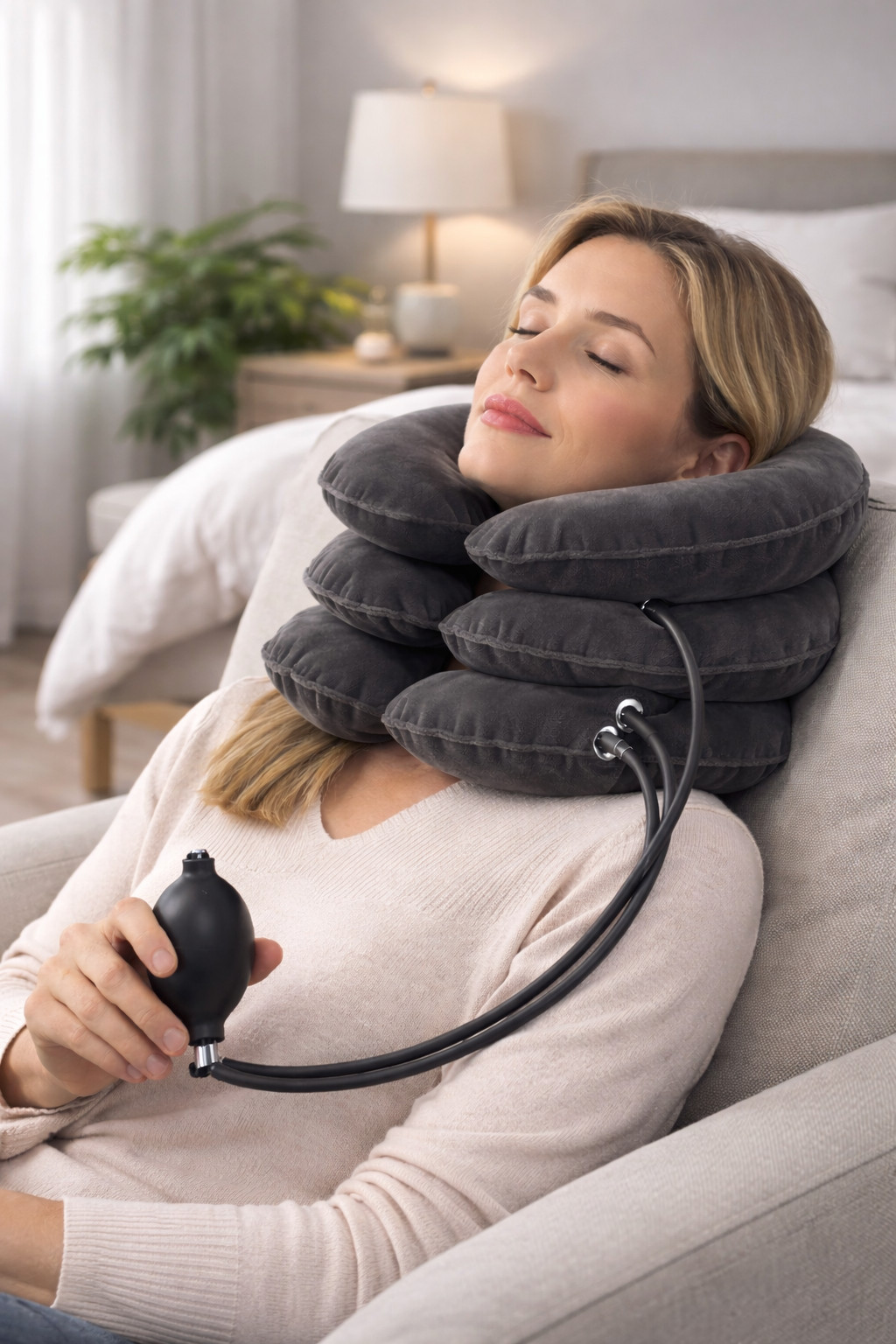 Neck Stretcher Cervical Traction Device Neck Brace Pain Relief Support