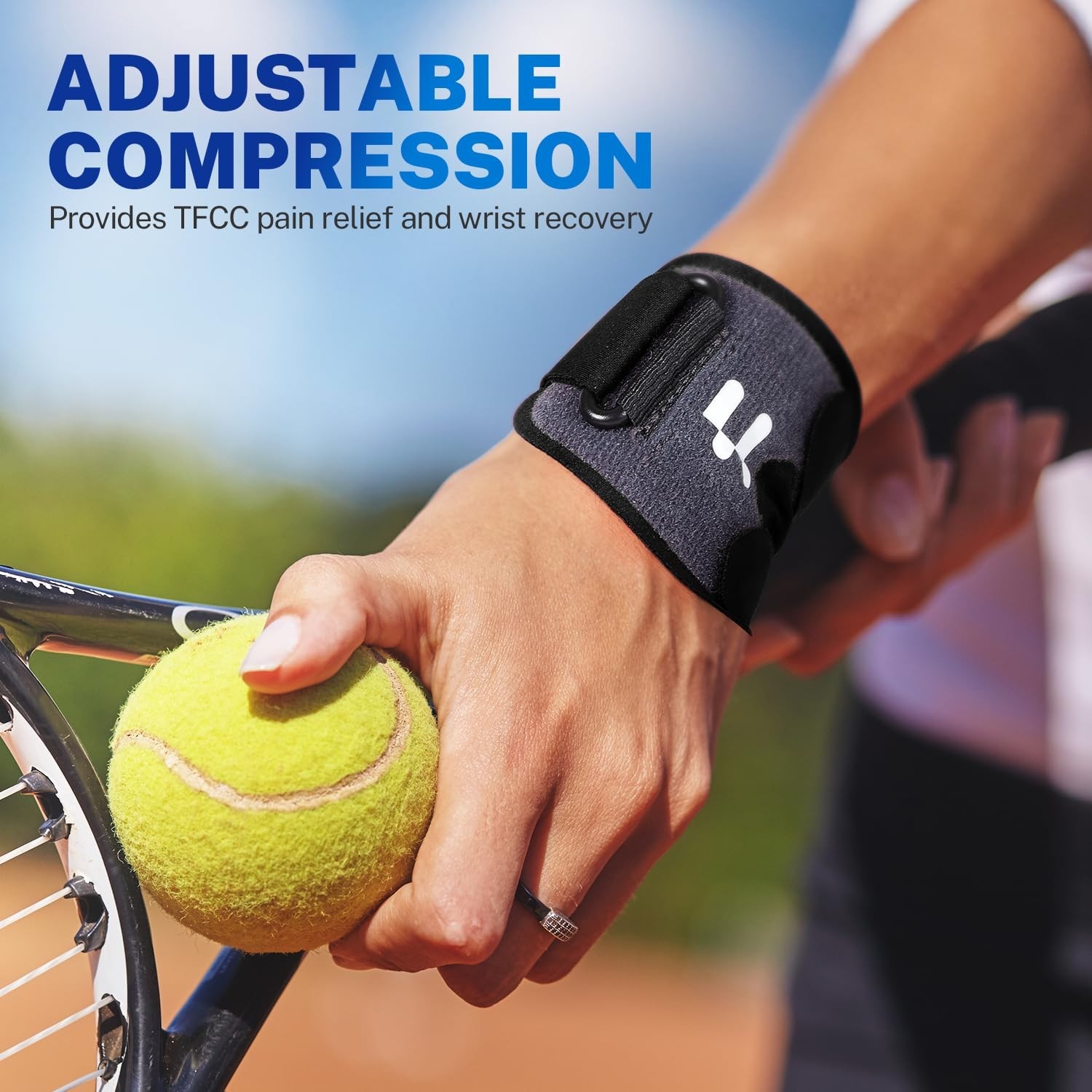 Adjustable TFCC Wrist Brace for Ulnar Pain Relief, 3D Gel Pad, Breathable Suppor