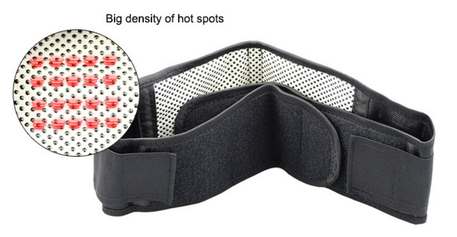 Low Back Support Brace Belt Medium Tourmaline Far Infrared Self Heating Stone