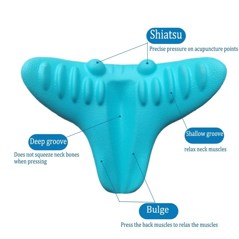 Cervical Spine Neck Stretcher Pillow Neck Shoulder Relaxer Massage Cushion
