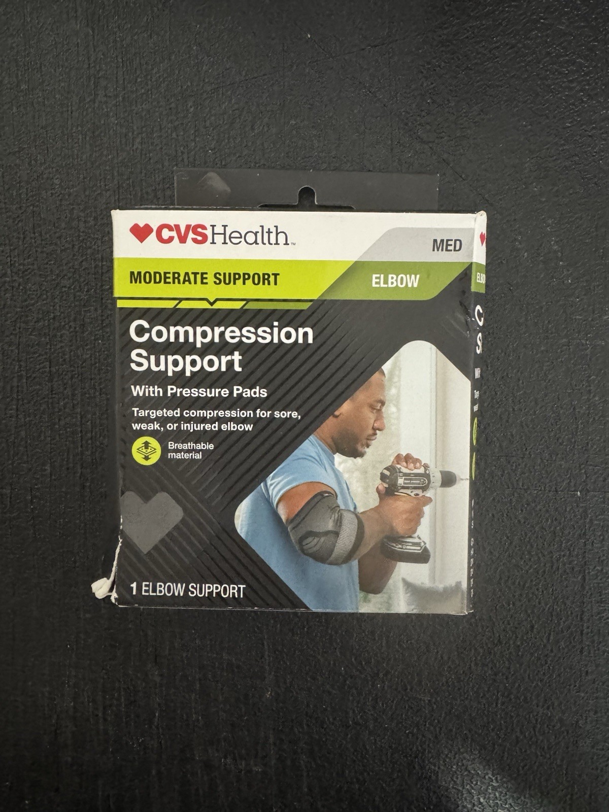CVS Health Moderate Compression Support Elbow Pads, Medium