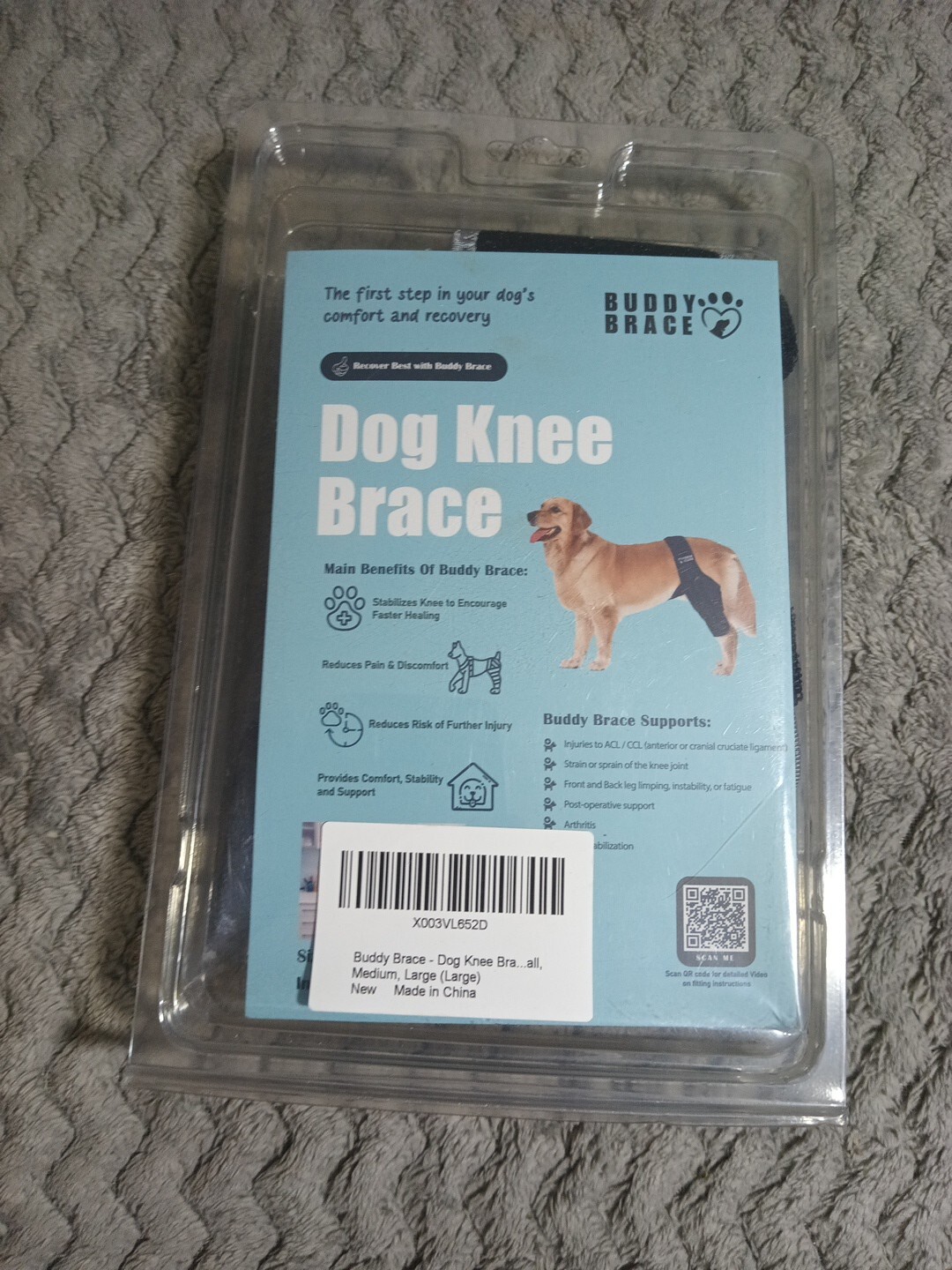 Dog Knee Brace, Dog Leg Brace Dog ACL Brace Hind Leg, Dog Hip Brace, Size: Large