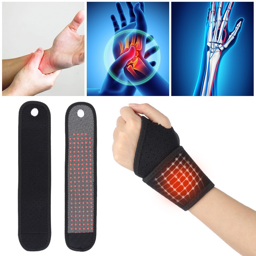 Wrist Strap Self Heating Weight Lifting Gym Training Support Wrap Pain Relief AU