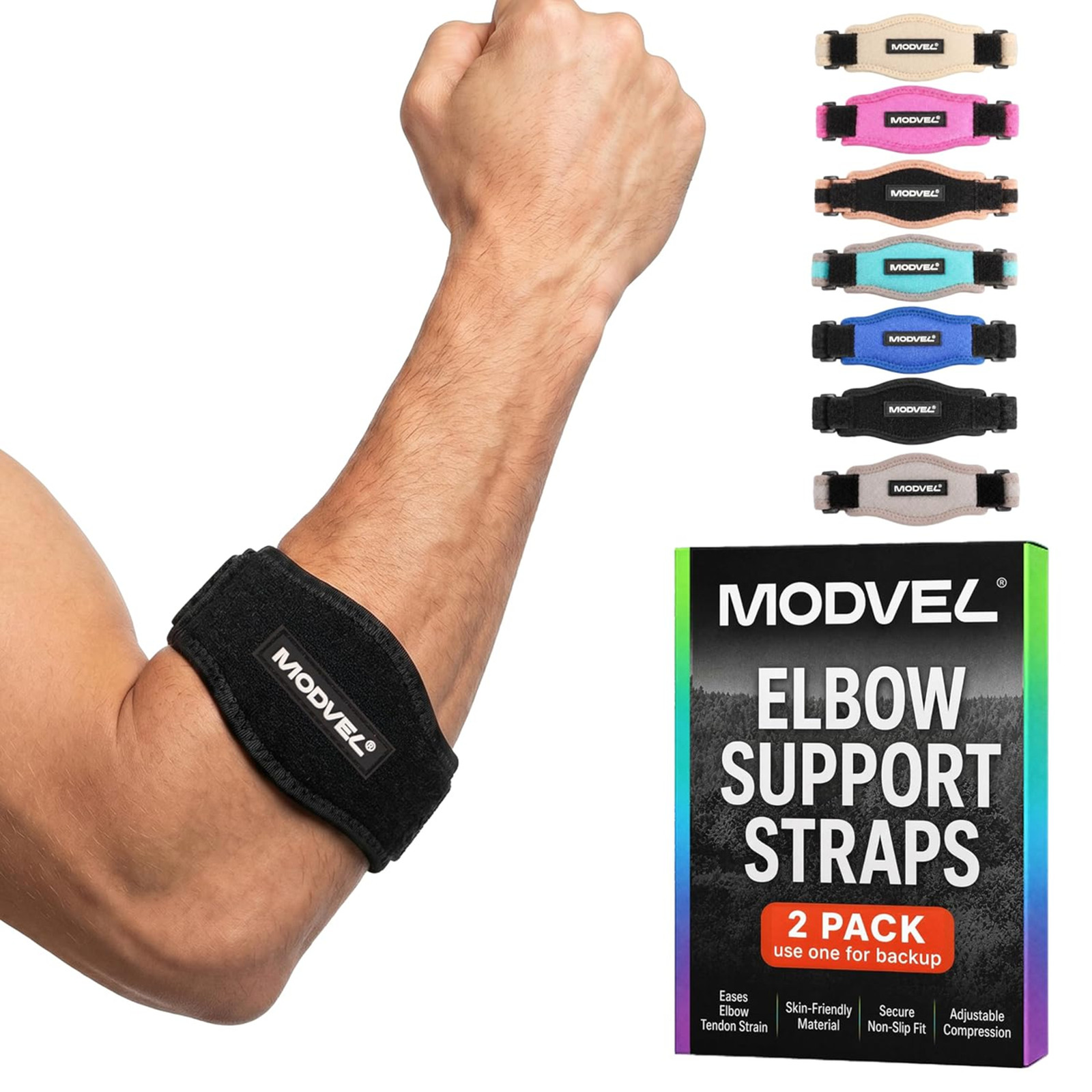 Adjustable Elbow Brace with Hook and Loop Strap Tennis Tennis Elbow Support for
