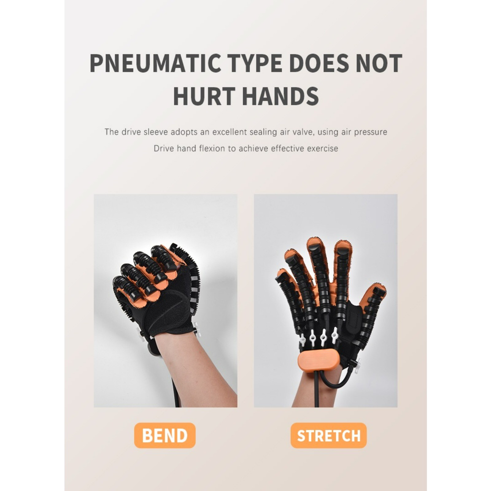 Robotic Hand Training Glove Rechargeable Individual Finger Exercise Portable