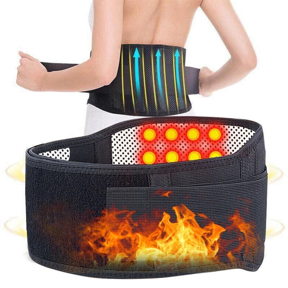 Self Heating Magnetic Therapy Back Waist Support Belts Lumbar Brace Massage Band
