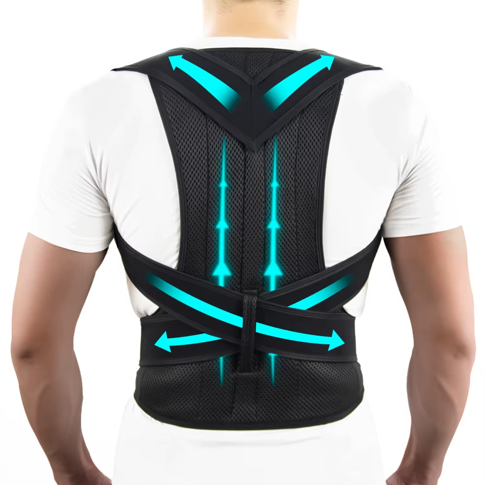 Back Brace Posture Corrector Women Men, Shoulder Straightener Message size S-3XL