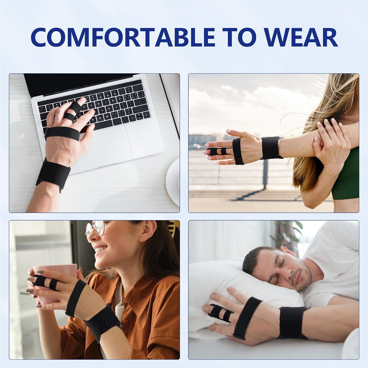 Full Trigger Finger Splint, Hand and Wrist Brace Support, Adjustable Locking …