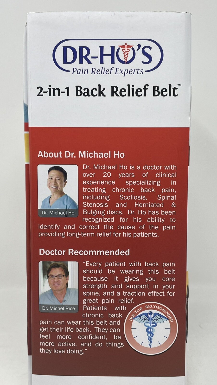 DR-HO’S Beige Adjustable Stretch Compression 2In1 Back Pain Relief Belt Size A/B